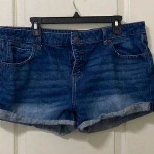 Juniors No Boundaries Size 17 Button Fly Jean Shorts